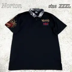 極美品✨特大サイズ　XXXL　Norton　ポロシャツ　刺繍　ボタニカル