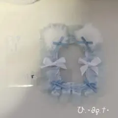 水色 猫耳 トレカケース