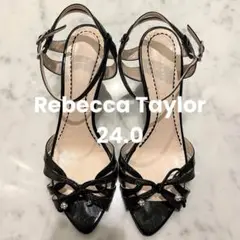 レベッカテイラー Rebecca Taylor 本革 ハイヒールサンダル 黒