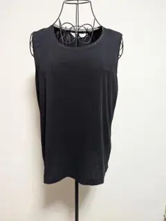 ブラック ノースリーブ トップス　コットンファクトリー