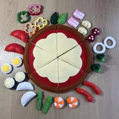 フェルトおままごと　ピザ屋さん　トッピング30個