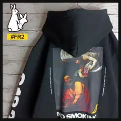【即完売モデル】FR2 パーカー 絵画バックプリント アームロゴ 希少 入手困難