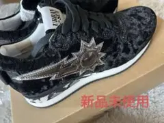 URBAN SUN ベルベットスニーカー 黒　36（23cm）