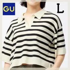 GU スキッパーポロセーター 5分袖 / Ｌ オフホワイト