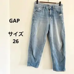 GAP ライトブルー ストレートデニム サイズ26 ダメージ　ヴィンテージ