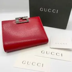 グッチ GUCCI レザー 折り財布 箱付き