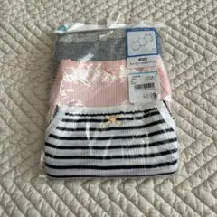 3枚組 下着セット グレー・ピンク・ストライプロンパース　90
