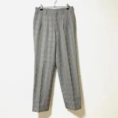 ★美品★メンズ スラックス テーパードパンツ グレンチェック センタープレス