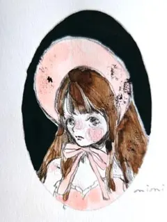 女の子 手描きイラスト アナログイラスト オリジナルイラスト