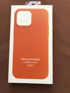 iPhone 14 Pro Max レザーケース オレンジ純正Apple