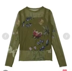 Ameri｜SOFIA SHEER CUT TOP Ameri（アメリ）の「SOFIA SHEER CUT TOP（Tシャツ/カットソー