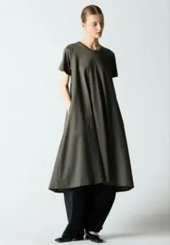 ★美品★mizuiroind★コットンAラインTシャツワンピース★