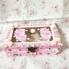 姫系♡薔薇いっぱいの小物いれ♡トールペイント