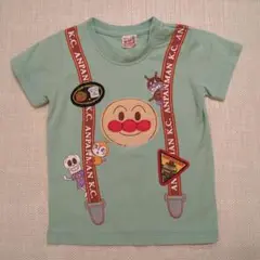 アンパンマン　サスペンダー柄アップリケTシャツ　90cm
