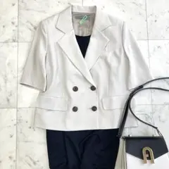 24SS theory luxe セオリーリュクス 半袖 ダブルジャケット 36