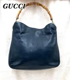 GUCCIグッチ スエードバンブートートバッグ ブラック