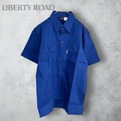 美品　【LIBERTY ROAD】　メンズ　ワークシャツ　日本製　コットン混