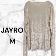 美品✨【JAYRO／ジャイロ】オパールベロア 長袖 トップス ベージュ Mサイズ