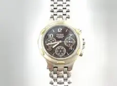 GUESS ゲス メンズ 黒文字盤 ラウンド型 腕時計 時計 クォーツ アナログ