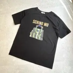美品★スパンコール装飾 bagプリント 半袖Tシャツ クルーネック ブラック