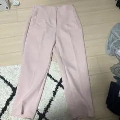 ZARAピンク センタープレス パンツ 汚れあり
