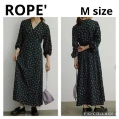 広瀬アリスさん着用 ROPE’ マドモアゼルロペ レトロフラワーワンピース M