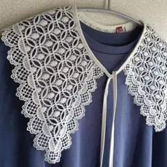 【新品タグ付き／定価の半額以下で！】ホワイトレースつけ襟