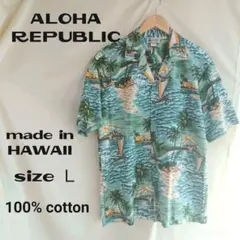 古着 ALOHA REPUBLIC アロハシャツ  総柄