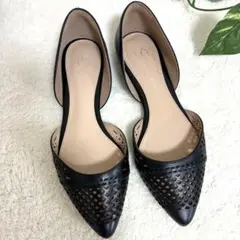 Stephanie classic メッシュデザイン フラットシューズ 黒　35