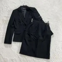 r2663【アルミナクラス】9AR 黒 スカートセットアップ リクルート 仕事着