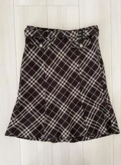 美品✨ Burberry Blue label ベルト付　ミニスカート　チェック