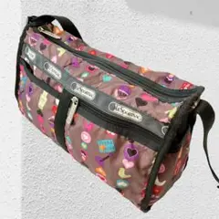 美品✨レスポートサック　ショルダーバッグ　総柄　ハート キャラクター　ナイロン