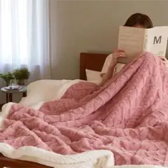 冬用ブランケット ブランケット ピンク シングル 150×200cm 静電気抑制