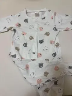 H&M 長袖ロンパース 74cm 足つき　スリーピングウェア　パジャマ
