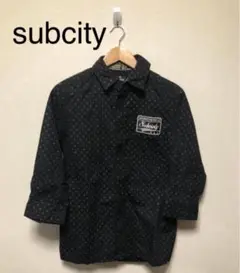 【再値下げ】subcity ドット柄 7分袖 シャツ サブサエティー