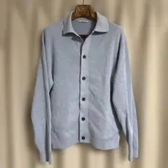 UNITED ARROWS リブ ニット ライトブルー　定価２万　極美品