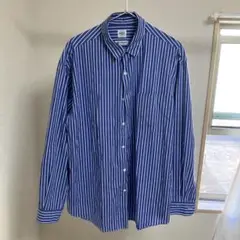 ÉDIFICE THOMAS MASON ストライプシャツ Fサイズ　長袖　青白