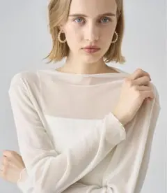 現行品♡定価20900円 ANAYI 36 チュールフロッキー プルオーバー