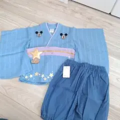 ★新品★ 90 ミッキーマウス　バースデイ　futafuta 七夕 浴衣