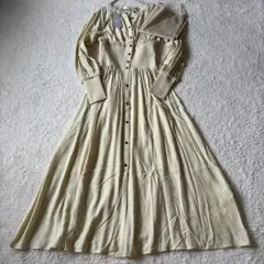 Ray BEAMS ロングワンピース クリーム色 新品タグ付き インナー付き