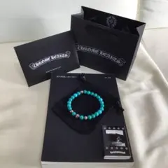 クロムハーツ8mmターコイズビーズブレスレットCHクロス本物正規品BEAD13