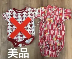 美品 ディズニー ミニー 甚平 ロンパース ベビーザらス