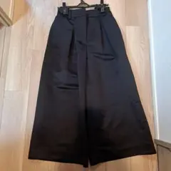 お値下げ　Heve⭐サテンフレアガウチョパンツ ブラック