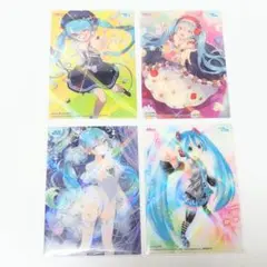 初音ミク　キラキラクリアカードコレクション　4点セット