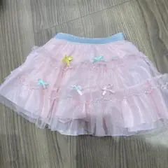 ピンク フリル スカート リボン付き　サイズ110
