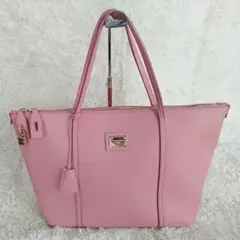 Dolceu0026Gabbana 金プレート ハンドバッグ レオパード ピンク