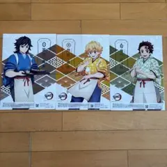 鬼滅の刃、セブンイレブン、クリアポスター3枚セット