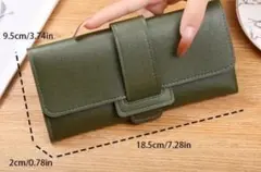 三つ折り長財布★薄い財布★カーキ系★