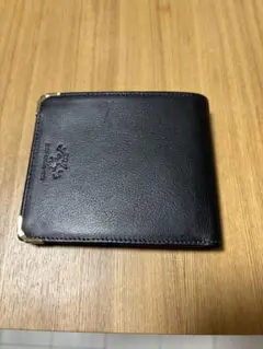 レザー 二つ折り財布 黒