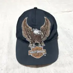 Harley Davidson キャップ　鷲　イーグル　黒　ブラック　ロゴ